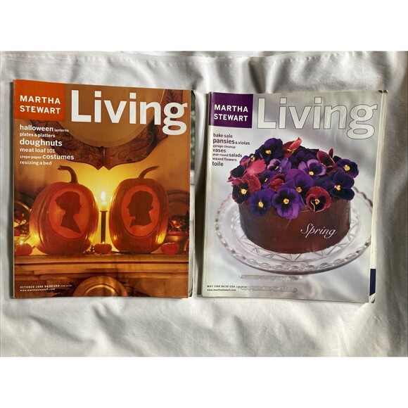 1998  MARTHA STEWART LIVING Magazine Halloween & Spring With Recipe cards - Picture 1 of 8